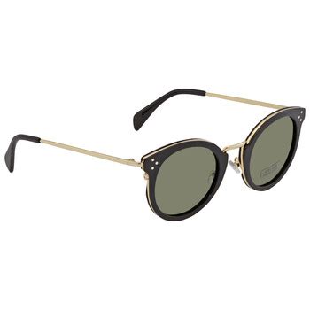 Celine Green Round Ladies Sunglasses CL40011U 01A 